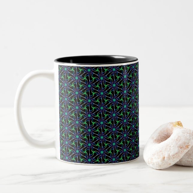 Echoes of Eternity  Two-Tone Coffee Mug (With Donut)