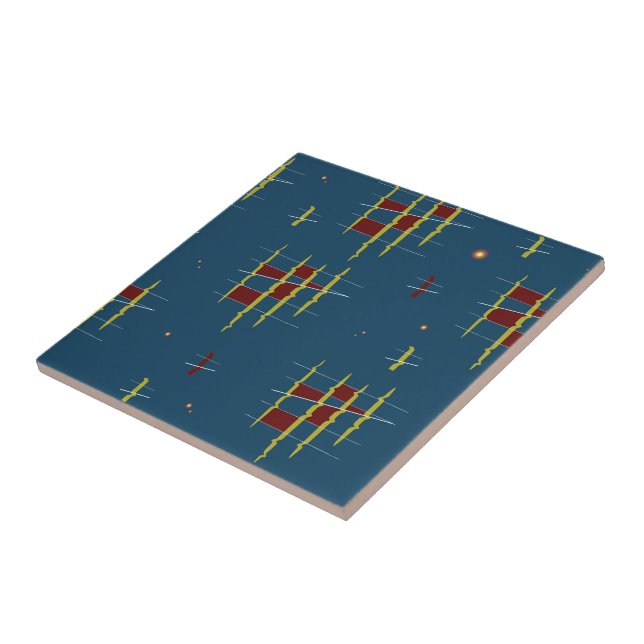 Echoes of Geometry  Ceramic Tile (Side)