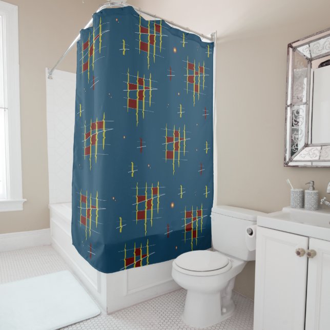 Echoes of Geometry  Shower Curtain (In Situ)