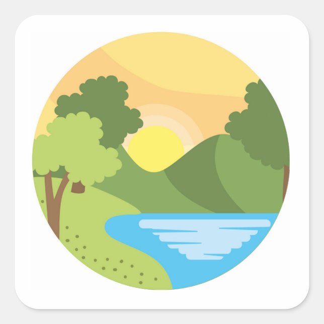 Echoes of Serenity Square Sticker (Front)