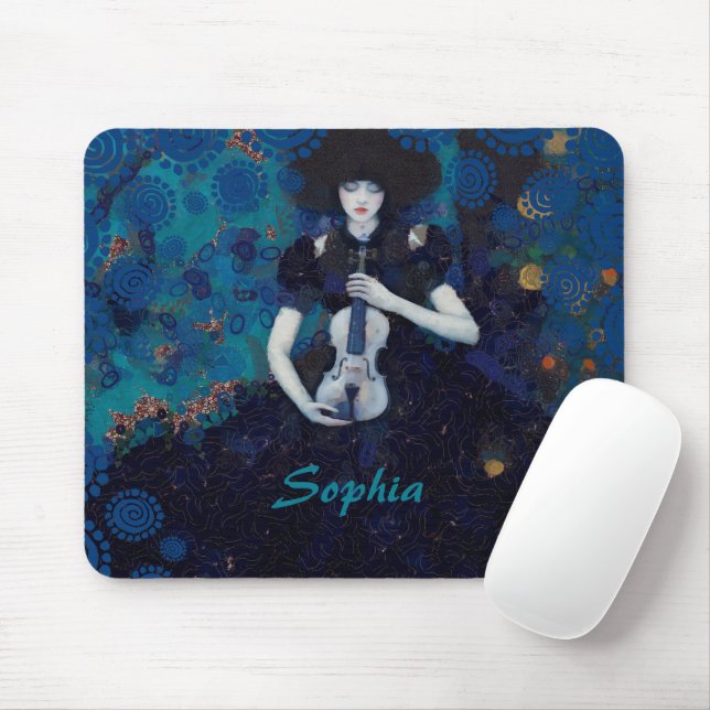 Echoes of Silence: A Violin’s Song of Healing Mouse Pad (With Mouse)