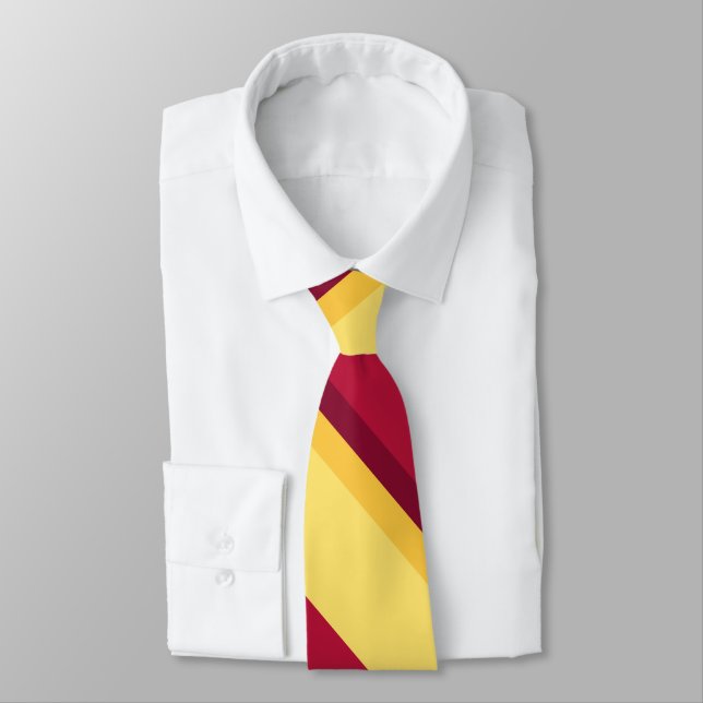 Echoes of Sunset Diagonally-Striped Tie (Tied)
