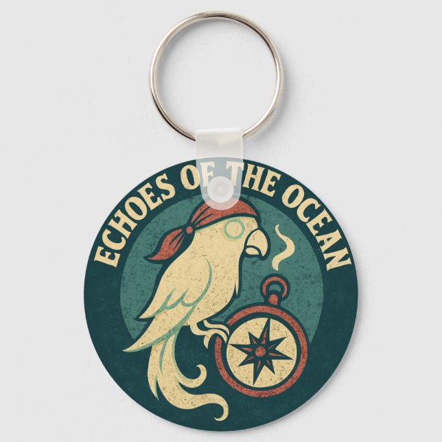 Echoes Of The Ocean Pirate Parrot Key Ring (Front)