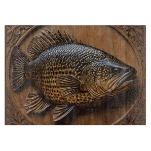 Echoes of the River: Murray Cod Wood Print, Cutting Board