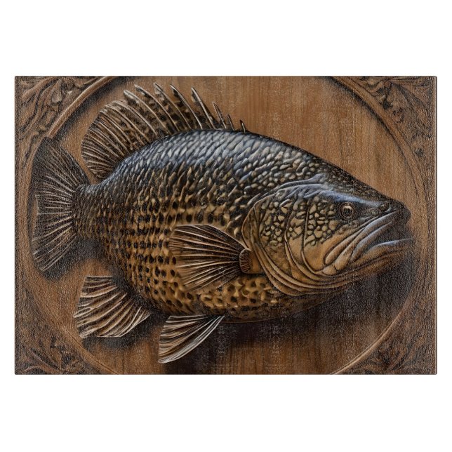Echoes of the River: Murray Cod Wood Print,  Cutting Board (Front)