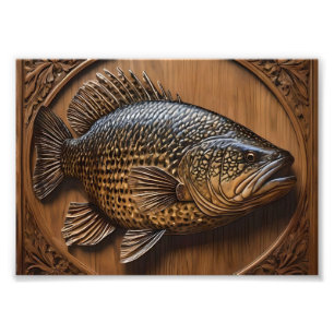 Echoes of the River: Murray Cod Wood Print, Photo Print