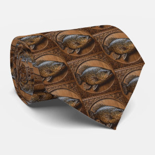 Echoes of the River: Murray Cod Wood Print, Tie