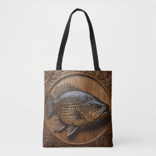 Echoes of the River: Murray Cod Wood Print, Tote Bag