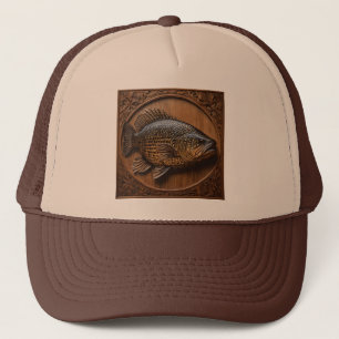 Echoes of the River: Murray Cod Wood Print, Trucker Hat