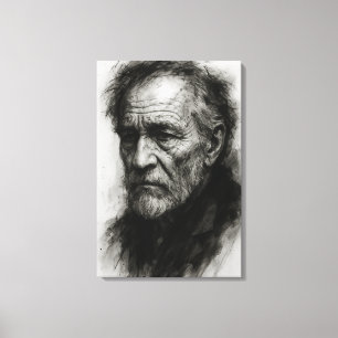 Echoes of Time – Elder's Silent Resilience Canvas Print