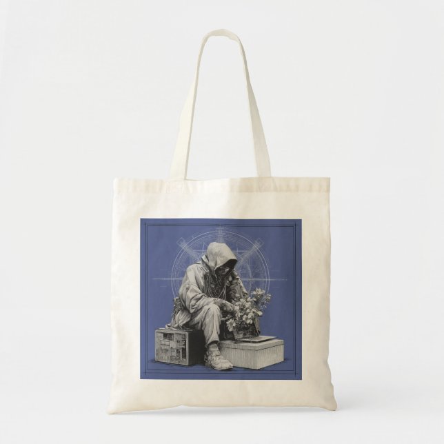Echoes of Tomorrow - Solarpunk Eco Tote  (Front)