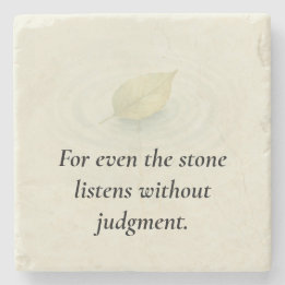 Echoes & Offerings | “For Even the Stone Listens  Stone Coaster
