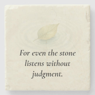 Echoes & Offerings | “For Even the Stone Listens  Stone Coaster