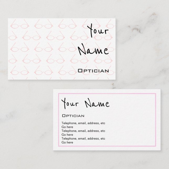 "Echoes" Optician Business Cards (Front/Back)