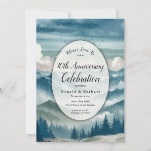 Echoes Through the Misty Pines Anniversary Party Invitation