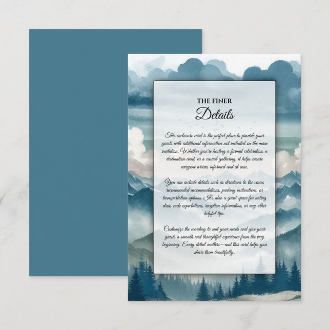 Echoes Through the Misty Pines Enclosure Card (Front/Back)