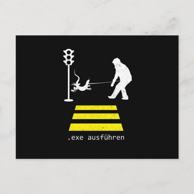Echse Ausfhren Programmierer Coder Programmer Gift Postcard (Front)
