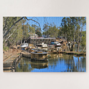 Echuca, wharf and paddlesteamers, Victoria Jigsaw Puzzle