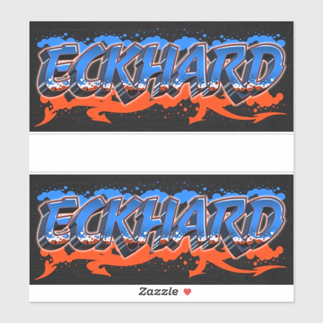 Eckhard First Name Name Graffiti Decal Sticker (Sheet)
