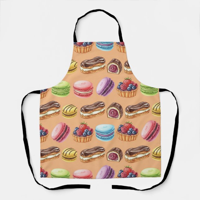 Eclairs and Macarons by Natasha Us   Apron (Front)