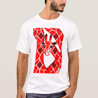 EclecDeck 6 of Diamonds Giraffes - White T-Shirt