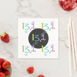 Eclectic 13.1 Half Marathon Theme Paper Napkins