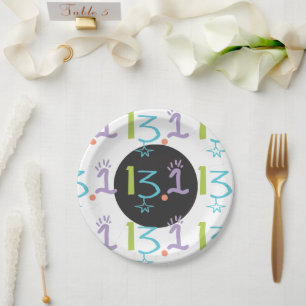 Eclectic 13.1 Half Marathon Themed Paper Plate