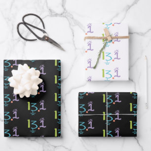 Eclectic 13.1 Half Marathon Wrapping Paper Sheets