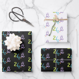 Eclectic 26.2 Marathon Theme Wrapping Paper