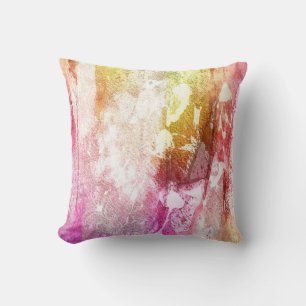 Eclectic Artistic Shell Pink & Gold Girly Printed Cushion