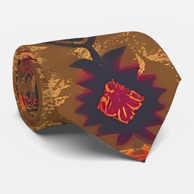 Eclectic Aztec Style Neck Tie (Rolled)