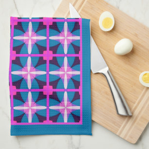 Eclectic Bohemian Colourful Geometric design Tea Tea Towel