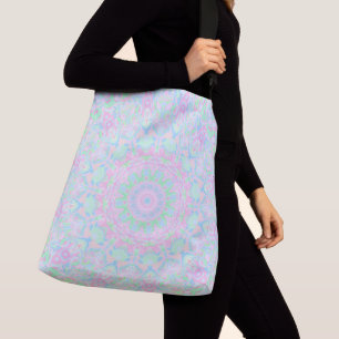 Eclectic Boho Hippie Colourful Funky Pastel Mandal Crossbody Bag