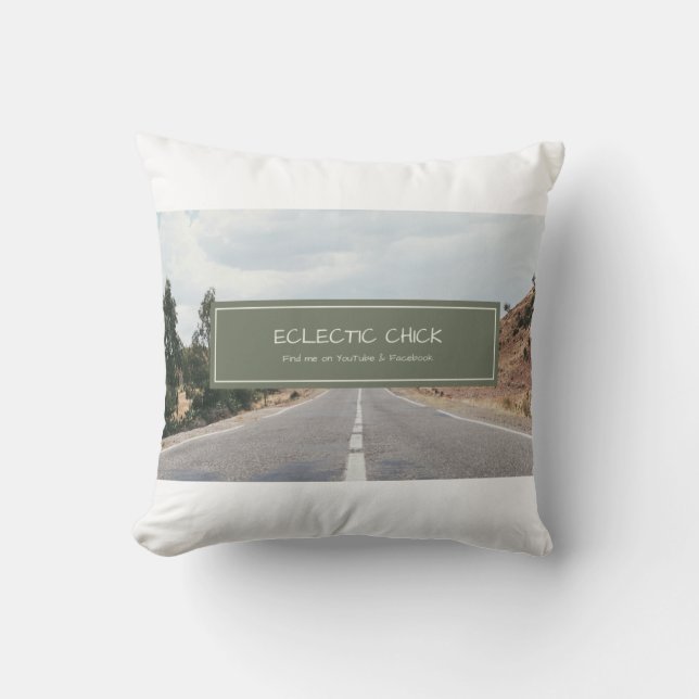 Eclectic Chick Find me on YouTube & Facebook Cushion (Front)