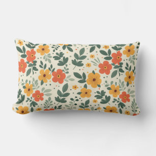Eclectic Floral Garden Lumbar Cushion