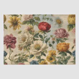 Eclectic Flowers Old Writing Paper