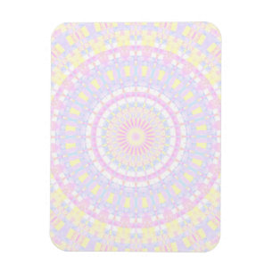 Eclectic Intricate Boho Colourful Pastel Mandala Magnet