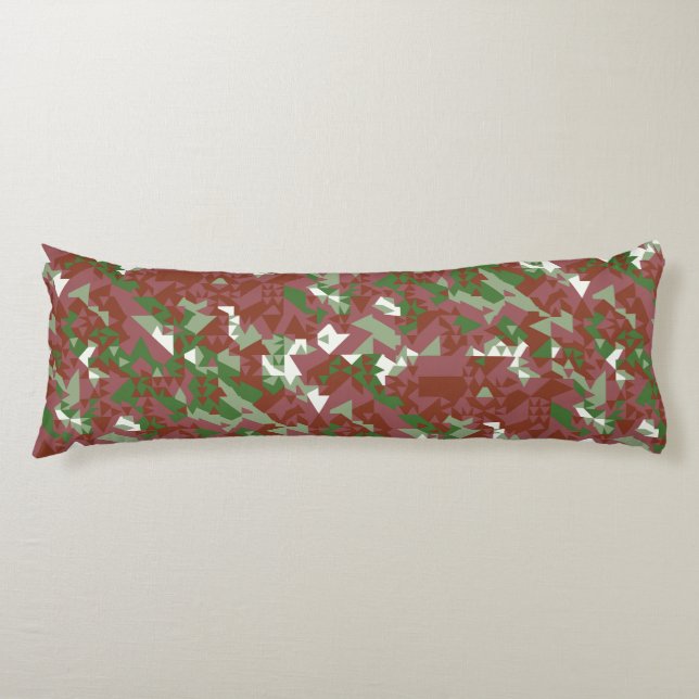 Eclectic Mod Retro Geometric Christmas Pattern Body Cushion (Front)
