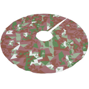 Eclectic Mod Retro Geometric Christmas Pattern Brushed Polyester Tree Skirt