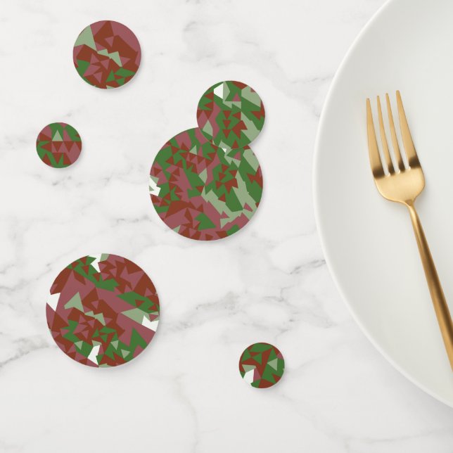 Eclectic Mod Retro Geometric Christmas Pattern Confetti (Group)