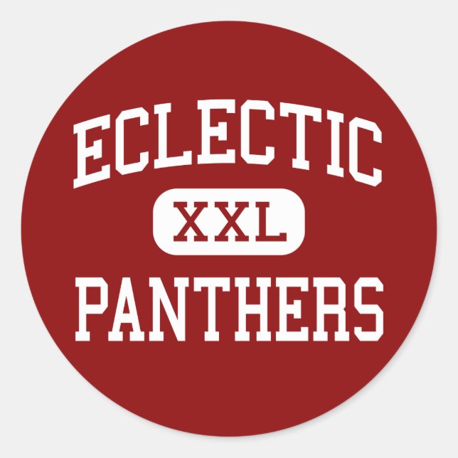 Eclectic - Panthers - Middle - Eclectic Alabama Classic Round Sticker (Front)