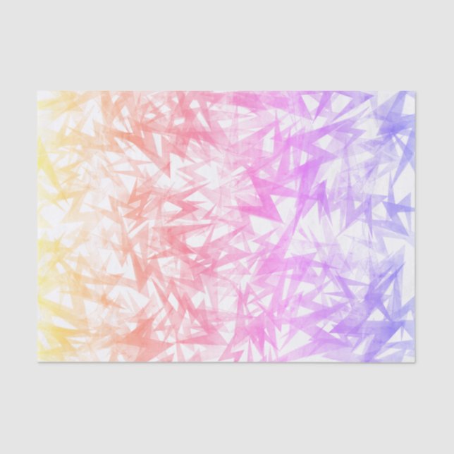 Eclectic Pastel Rainbow Lightning Bolt Tissue Paper (Front)