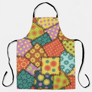 Eclectic Patchwork: Diverse Pattern Mix Apron