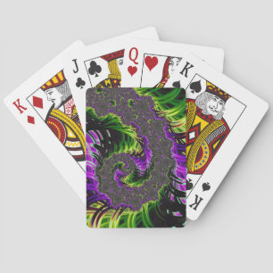 Eclectic Psychedelic Spiral Fractal Abstract Art Playing Cards