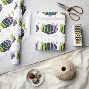 Eclectic RUN Runner themed Wrapping Paper