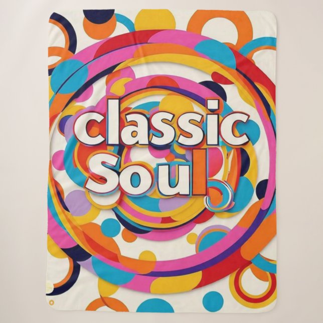 "Eclectic Soul" Sherpa Blanket (Front)