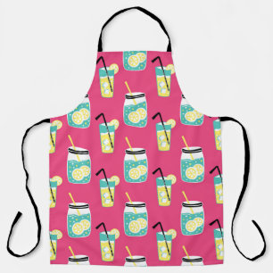 Eclectic summer elements, vintage seamless backgro apron