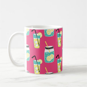 Eclectic summer elements, vintage seamless backgro coffee mug