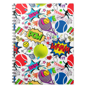 😍🤩Eclectic tennis🎾 pattern  Notebook