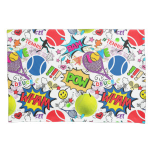 😍🤩Eclectic tennis🎾 pattern Pillowcase